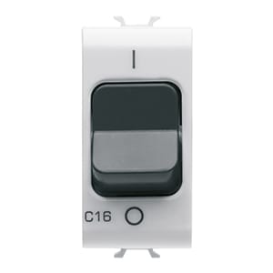 GEWISS - GEWGW10468 INTERRUTTORE AUTOMATICO MAGNETOTERMICO - CURVA C - 1P+N 16A 230Vac - 1 MODULO - BIANCO LUCIDO - CHORUSMART