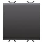 GEWISS - GEWGW12171F PULSANTE UNIPOLARE 250V ac - MORSETTI CABLAGGIO RAPIDO - NA 16A - NEUTRO - 2 MODULI - NERO SATINATO - CHORUSMART