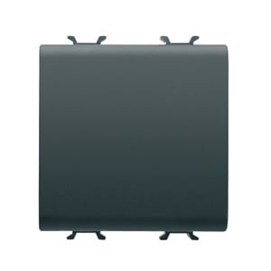 GEWISS - GEWGW12071F DEVIATORE UNIPOLARE 250V ac - MORSETTI CABLAGGIO RAPIDO - 16AX - NEUTRO - 2 MODULI - NERO SATINATO - CHORUSMART