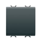 GEWISS - GEWGW12071F DEVIATORE UNIPOLARE 250V ac - MORSETTI CABLAGGIO RAPIDO - 16AX - NEUTRO - 2 MODULI - NERO SATINATO - CHORUSMART