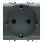 GEWISS - GEWGW12241 PRESA STANDARD TEDESCO 250V ac - 2P+T 16A - 2 MODULI - NERO SATINATO - CHORUSMART