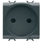 GEWISS - GEWGW12246 PRESA STANDARD FRANCESE 250V ac - 2P 16A - 2 MODULI - NERO SATINATO - CHORUSMART