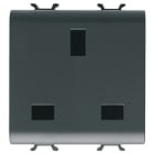 GEWISS - GEWGW12296 PRESA 2M 2P+T 13A ST.INGLESE NERO