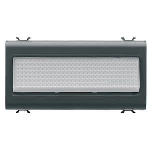 GEWISS - GEWGW12656 SEGNAPASSO - 12V ac/dc / 230V ac 50/60 Hz - OPALE - 4 MODULI - NERO SATINATO - CHORUSMART
