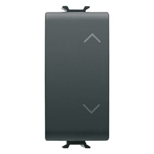 GEWISS - GEWGW12914 PULSANTE ELETTRONICO SOFT-CLICK - DOPPIO - PER INTERFACCE CONTATTI BUS - 1P 2NA/NC PRIVO DI POTENZIALE - 1 MODULO - NERO SATINATO - CHORUSMART