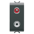 GEWISS - GEWGW12453 CONNETTORE DOPPIO RCA 1M NERO