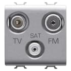 GEWISS - GEWGW14382 PRESA TV-FM-SAT - DIRETTA - 2 MODULI - TITANIO - CHORUSMART