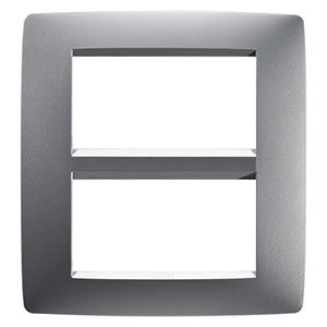 GEWISS - GEWGW16108VT PLACCA ONE - IN TECNOPOLIMERO VERNICIATO - 8 POSTI - TITANIO - CHORUSMART