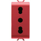 GEWISS - GEWGW10213 PRESA STANDARD ITALIANO 250V ac - PER LINEE DEDICATE - 2P+T 16A BIVALENTE - P11-P17 - 1 MODULO - ROSSO - CHORUSMART