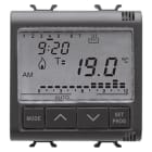 GEWISS - GEWGW12703 CRONOTERMOSTATO PROGRAMMAZIONE GIORNALIERA/SETTIMANALE - 230V ac 50/60Hz - 2 MODULI - NERO SATINATO - CHORUSMART