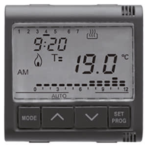 GEWISS - GEWGW21827 CRONOTERMOSTATO SYSTEM BLACK