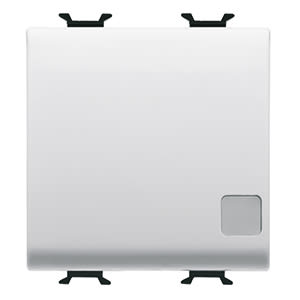 GEWISS - GEWGW10173 PULSANTE UNIPOLARE 250V ac - NA 16A ILLUMINABILE - CON LENTE NEUTRA SOSTITUIBILE - 2 MODULI - BIANCO LUCIDO - CHORUSMART