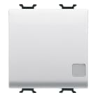GEWISS - GEWGW10173 PULSANTE UNIPOLARE 250V ac - NA 16A ILLUMINABILE - CON LENTE NEUTRA SOSTITUIBILE - 2 MODULI - BIANCO LUCIDO - CHORUSMART