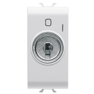 GEWISS - GEWGW10145 PULSANTE 1M 2P NA 10A+CHIAVE BIANCO