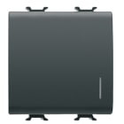 GEWISS - GEWGW12172 PULSANTE UNIPOLARE 250V ac - NA 16A ILLUMINABILE - CON DIFFUSORE - 2 MODULI - NERO SATINATO - CHORUSMART