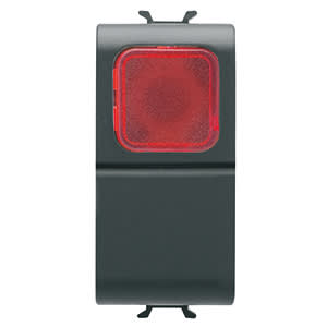 GEWISS - GEWGW12143 PULSANTE 1M 1P NA 16A SPIA ROSSA NERO