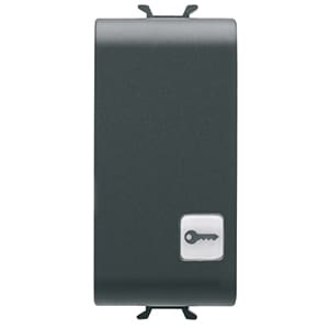 GEWISS - GEWGW12152 PULSANTE 1M 1P NA 16A CHIAVE NERO