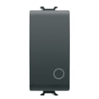 GEWISS - GEWGW12134 PULSANTE BIPOLARE 250V ac - NA 16A - NEUTRO - SIMBOLO 0 - 1 MODULO - NERO SATINATO - CHORUSMART