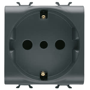 GEWISS - GEWGW12205 PRESA 2M 2P+T 16A P30 ST.ITA./TED.NERO