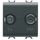 GEWISS - GEWGW12381 PRESA TV-FM - DIRETTA - 2 MODULI - NERO SATINATO - CHORUSMART