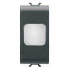 GEWISS - GEWGW12621 SPIA DI SEGNALAZIONE SINGOLA - OPALE - 1 MODULO - NERO SATINATO - CHORUSMART