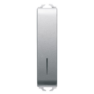 GEWISS - GEWGW14162 PULSANTE UNIPOLARE 250V ac - NA 10A ILLUMINABILE - CON DIFFUSORE - 1/2 MODULO - TITANIO - CHORUSMART