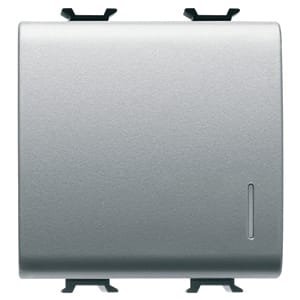 GEWISS - GEWGW14072 DEVIATORE UNIPOLARE 250V ac - 16AX ILLUMINABILE - CON DIFFUSORE - 2 MODULI - TITANIO - CHORUSMART