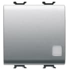 GEWISS - GEWGW14033 INTERRUTTORE UNIPOLARE 250V ac - 16AX ILLUMINABILE - CON LENTE NEUTRA SOSTITUIBILE - 2 MODULI - TITANIO - CHORUSMART