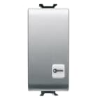 GEWISS - GEWGW14152 PULSANTE UNIPOLARE 250V ac - NA 16A ILLUMINABILE - CON LENTE NEUTRA SOSTITUIBILE - SIMBOLO CHIAVE - 1 MODULO - TITANIO - CHORUSMART