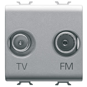 GEWISS - GEWGW14381 PRESA TV-FM - DIRETTA - 2 MODULI - TITANIO - CHORUSMART
