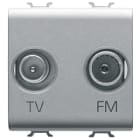 GEWISS - GEWGW14381 PRESA TV-FM - DIRETTA - 2 MODULI - TITANIO - CHORUSMART