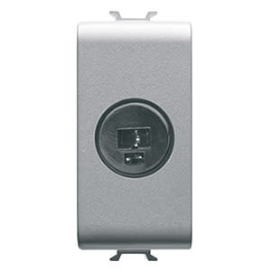 GEWISS - GEWGW14454 PRESA AUDIO VIDEO - PER ALTOPARLANTE - 1 MODULO - TITANIO - CHORUSMART