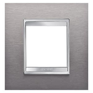 GEWISS - GEWGW16222MI PLACCA LUX INT.2P INOX SPAZZOLATO