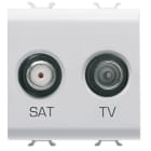 GEWISS - GEWGW10383 PRESA TV-SAT - DIRETTA - 2 MODULI - BIANCO LUCIDO - CHORUSMART