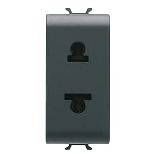 GEWISS - GEWGW12287 PRESA 1M 2P 15A ST.EUROUSA NERO