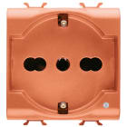 GEWISS - GEWGW10234 PRESA STANDARD ITALIANO/TEDESCO 250V ac - PER LINEE DEDICATE - 2P+T 16A BIVALENTE - P30-P17 - 2 MODULI - ARANCIO - CHORUSMART