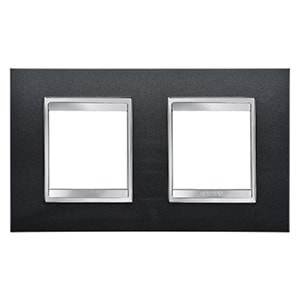 GEWISS - GEWGW16223VA PLACCA LUX INTERNATIONAL - IN TECNOPOLIMERO VERNICIATO - 2+2 POSTI ORIZZONTALE - ARDESIA - CHORUSMART