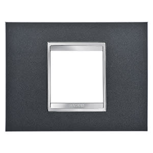 GEWISS - GEWGW16202VA PLACCA LUX - IN TECNOPOLIMERO VERNICIATO - 2 POSTI - ARDESIA - CHORUSMART