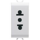 GEWISS - GEWGW10288 PRESA STANDARD EUROAMERICANO 250/125V ac -2P+T 15A - 1 MODULO - BIANCO LUCIDO - CHORUSMART