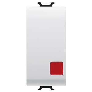 GEWISS - GEWGW10138 PULSANTE 1M 1P NC+NA 16A ARRESTO BIANCO