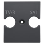 GEWISS - GEWGW12387 SUPPORTO UNIVERSALE - PRESE COMBINATE TV/R-SAT - NERO SATINATO - CHORUSMART