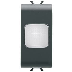GEWISS - GEWGW12662 LAMPADA ANTI BLACK-OUT - 230V ac 50/60 Hz 1h - 1 MODULO - NERO SATINATO - CHORUSMART