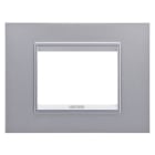 GEWISS - GEWGW16203XT PLACCA LUX 3M METAL TITANIO MONOCHROME
