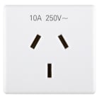 GEWISS - GEWGW20357 PRESA STANDARD AUSTRALIANO 250V ac - 2P+T 10A - SPINOTTI PIATTI - 2 MODULI - SYSTEM WHITE