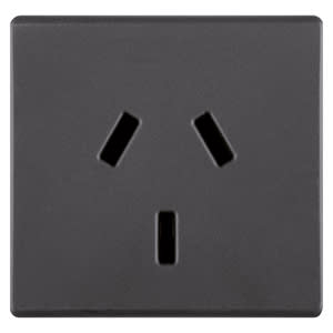 GEWISS - GEWGW21248 PRESA STANDARD ARGENTINO 250V ac - 2P+T 10A - SPINOTTI PIATTI - 2 MODULI- SYSTEM BLACK