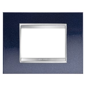 GEWISS - GEWGW16203MH PLACCA LUX 3P METAL.BLU CHIC