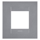 GEWISS - GEWGW16422VT PLACCA GEO INTERNATIONAL - IN TECNOPOLIMERO VERNICIATO - 2 POSTI - TITANIO - CHORUSMART