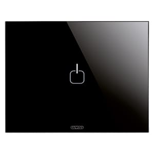 GEWISS - GEWGW16951CN PLACCA ICE TOUCH 3P NERO 1 SIMBOLO