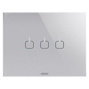 GEWISS - GEWGW16953CT PLACCA ICE TOUCH 3P TITANIO 3 SIMBOLI