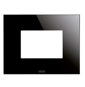 GEWISS - GEWGW16903CN PLACCA ICE - IN VETRO - 3 POSTI - NERO - CHORUSMART
